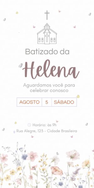 Convite Batizado Igreja