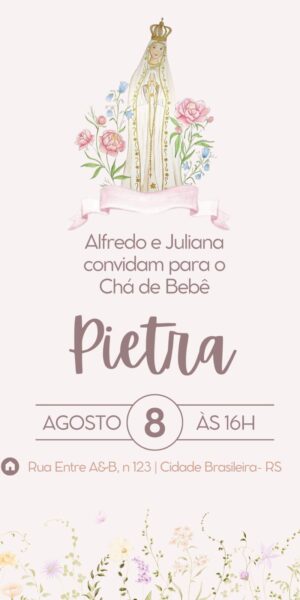 Convite Chá de Bebê Santa
