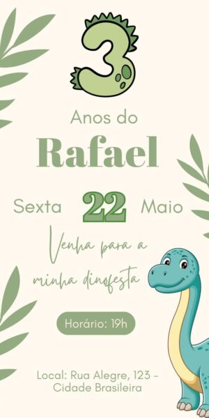 Convite Infantil Animado