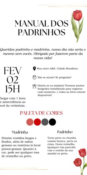 Convite Informativo Manual de Padrinhos Paleta 4