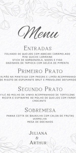 Convite Informativo Menu 1