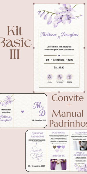 Kit Basic III Flores lilás