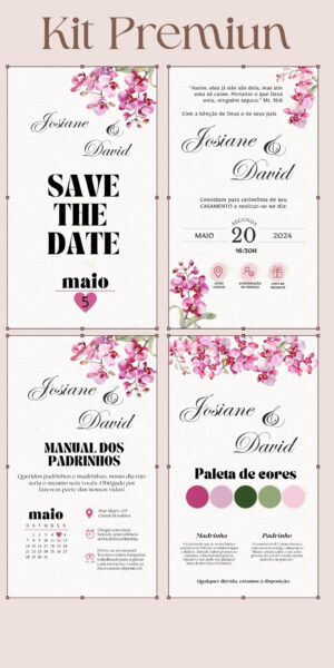 Kit Premium Flores rosa