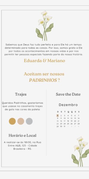 Convite Padrinhos